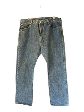 Levi's 501 Original Fit Jeans Men's 38x30 Blue Denim Button Fly Straight Leg‎